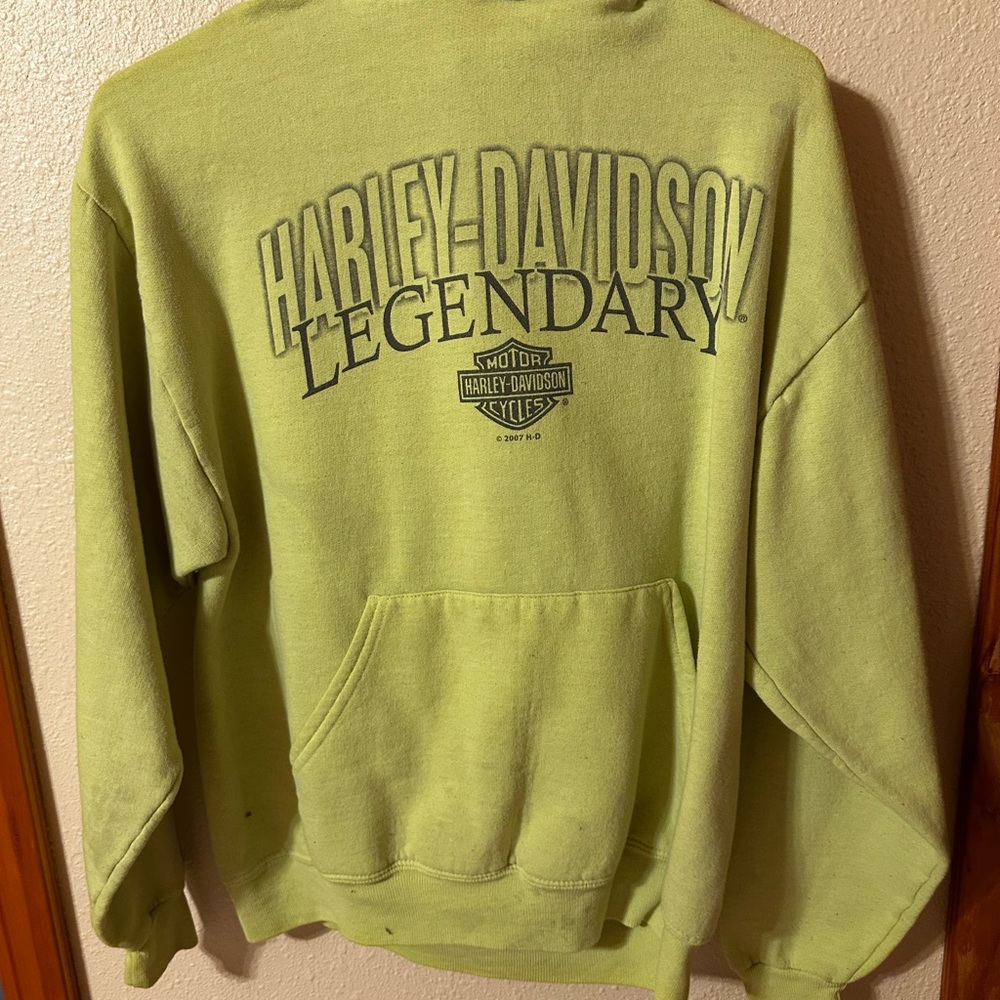 Harley-Davidson Legendary Pullover Hoodie - Chartreuse yellow